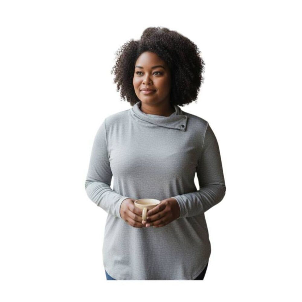 ST. JOHN'S BAY ACTIVE GRAY PULLOVER SZ.XL NWT.